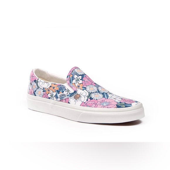 Vans “Of The Wall” Colorful Floral Classic Slip-On Shoes Size:Men’s 10 - Picture 4 of 10